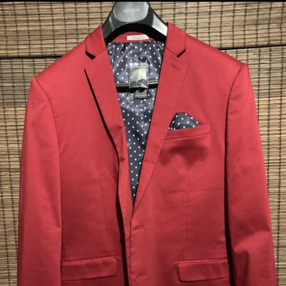 Express Red Slim Blazer 40R